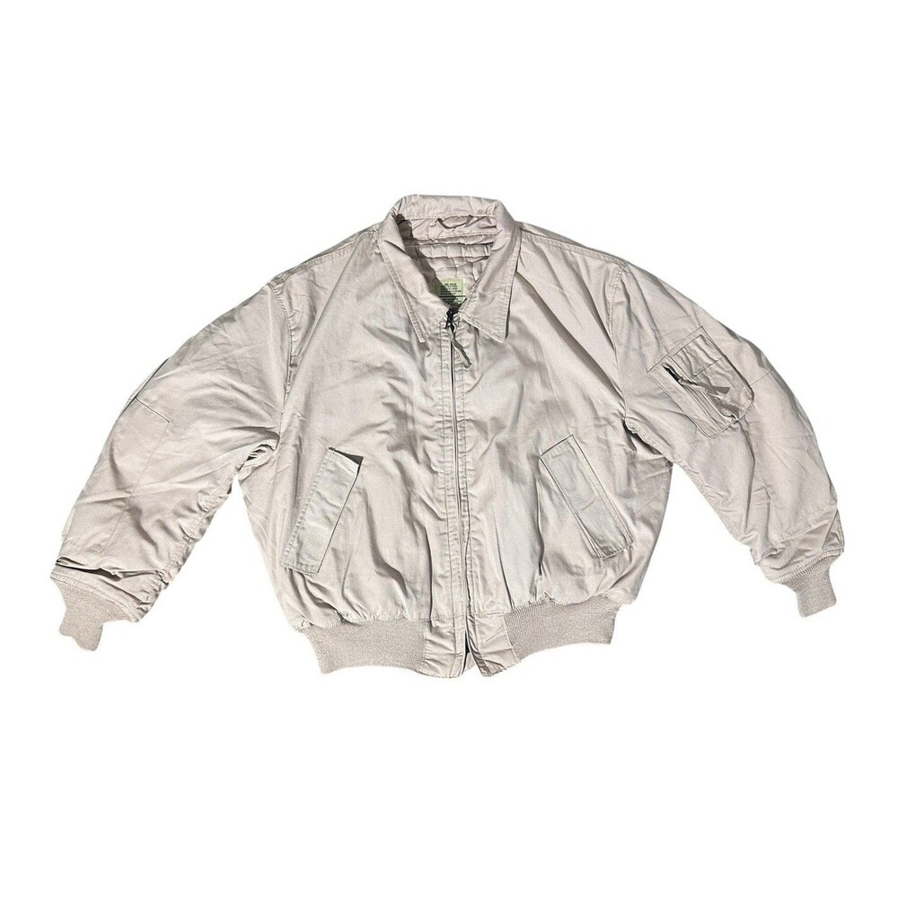 Vintage US Military Cold Weather Military Tanker Jacket Aramid Desert Tan L